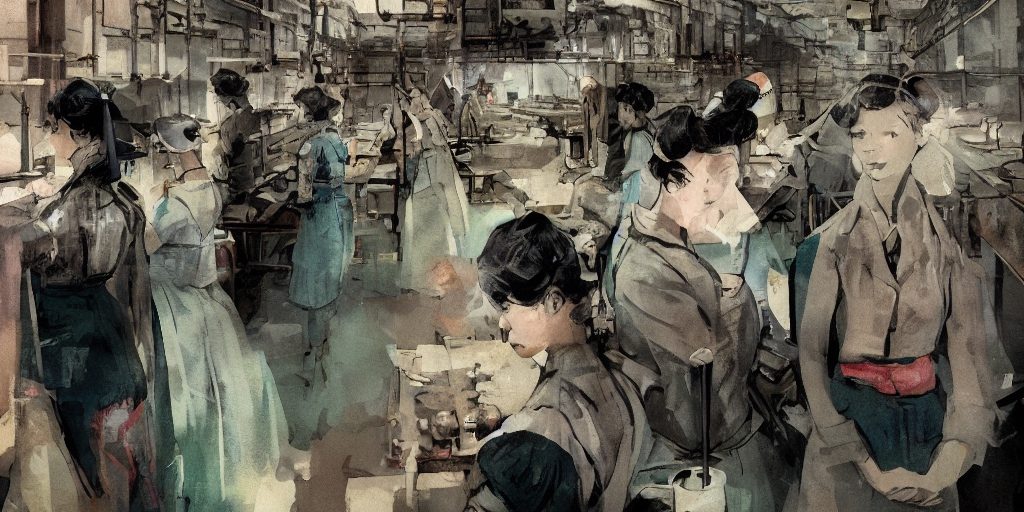 Women workers in a factory